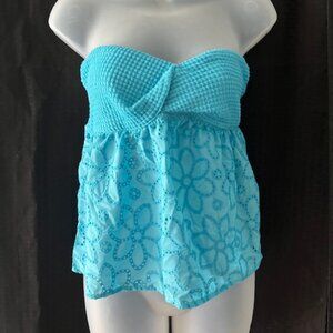 Beautiful Strapless Eyelet Top